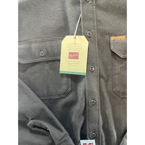 NWT Woolrich Expedition Chamois Men's Long Sleeve Button Up XL Brown Cotton - Picture 4 of 9